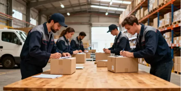 interior de un almacén ...